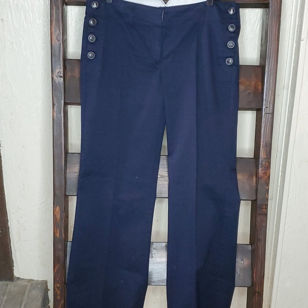 Blue wide leg pants.   Loft H1